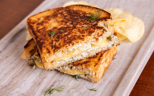 Knott’s Fried Pickle Dip Grilled Cheese