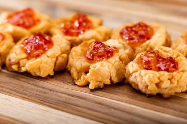 Pimiento Thumbprint Shortbreads with Jam