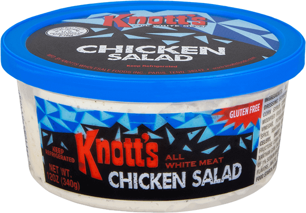 twelve oz container of Knotts chicken salad
