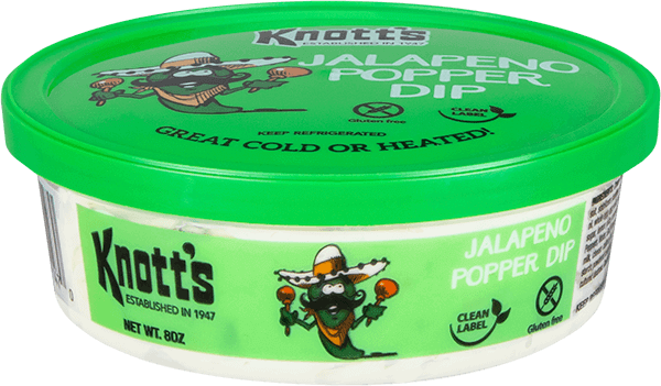 eight oz container of Knotts jalapeno popper dip