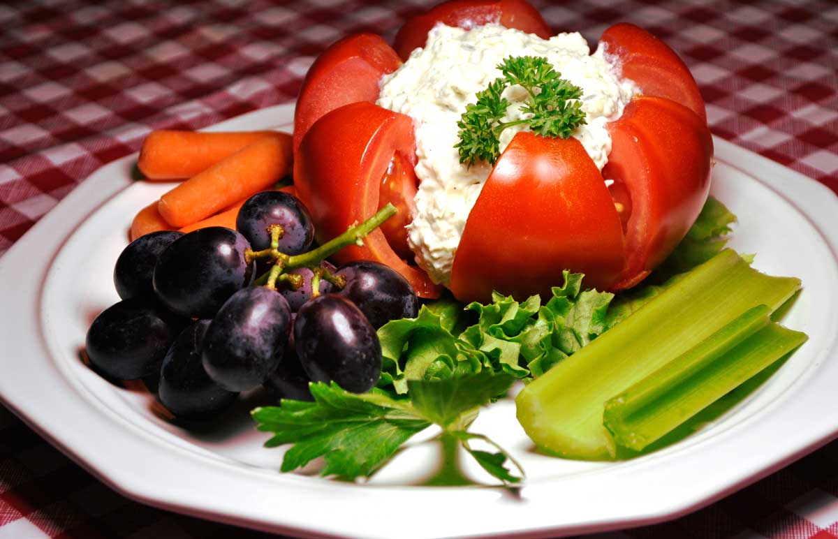 Stuffed Tomato Plate