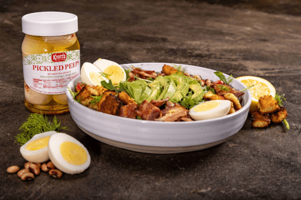pickled peeps used in a cobb salad